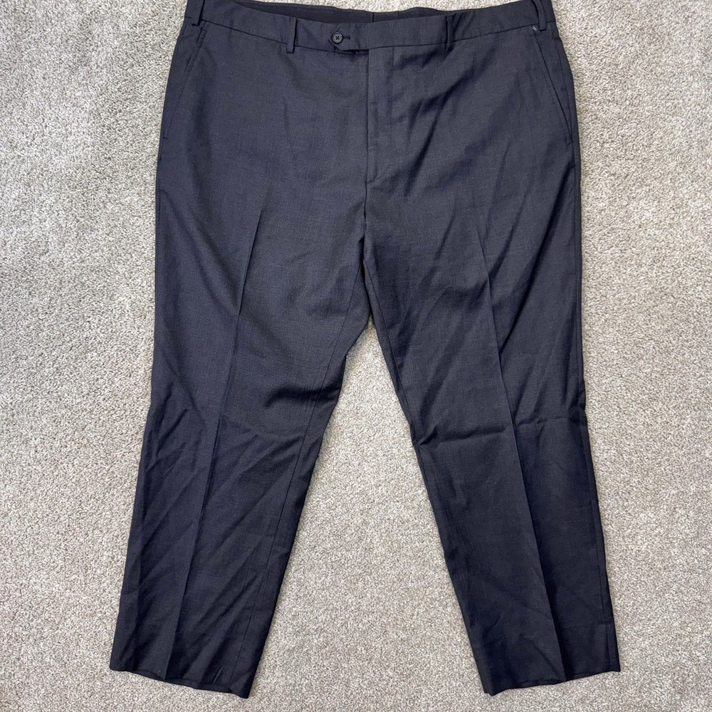 Brooks Brothers Dress Pants Mens 44 1818 Traditional Charcoal Wool Italy EUC
